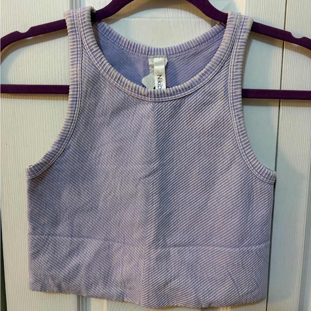 Nikibiki Lilac Ribbed Crop Top